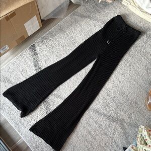Black Knit Women's Pants